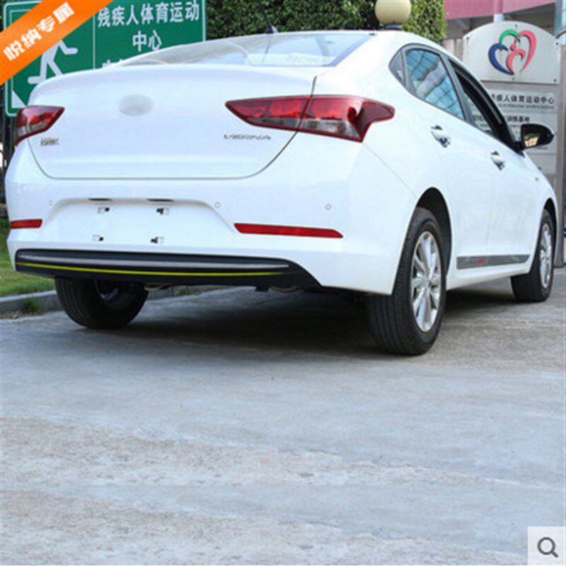 北京现代悦纳改装专用后杠后杠z饰条 现代悦纳后杠装饰条防撞条