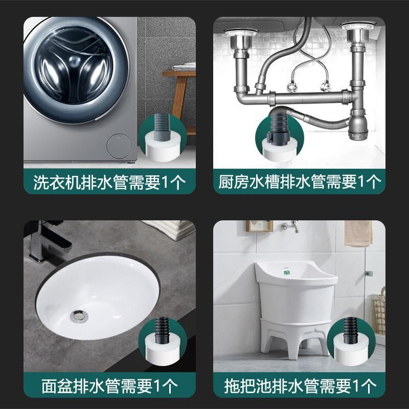下水管防臭味防溢水密封圈神器洗手池滚筒洗衣机空调排水管密封塞