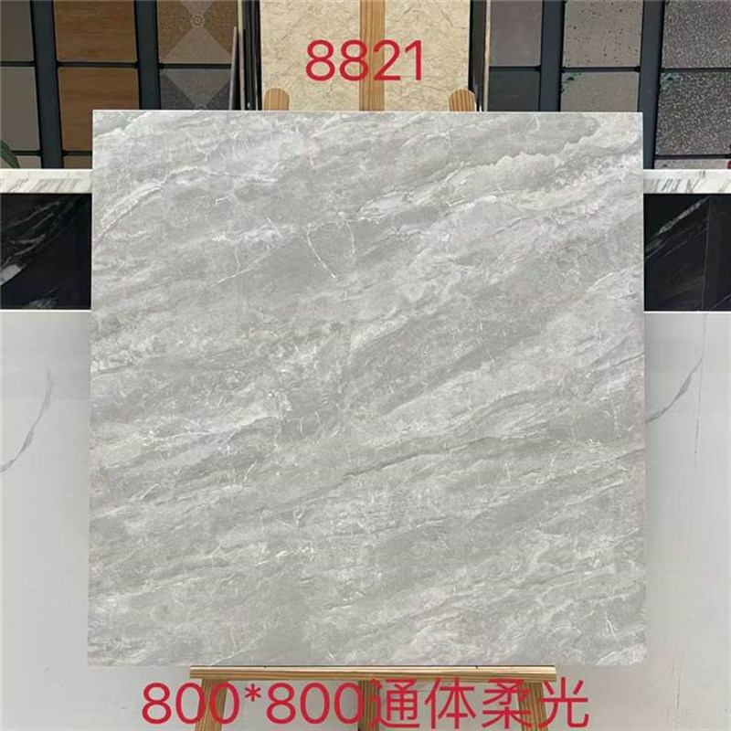 灰色通体柔光仿古瓷砖客厅卧室商铺阳台防滑地砖800*800 厨卫墙砖