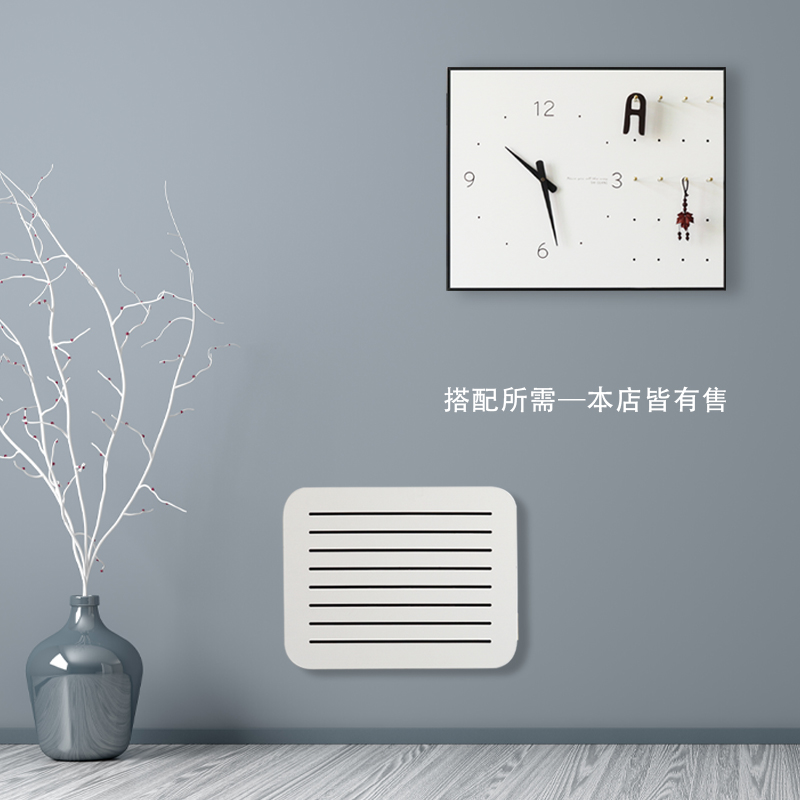 电表箱装饰画带钟表简约竖款洞洞板空开箱遮挡强配电箱电闸盒挂钟