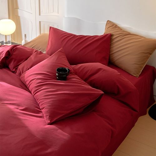 春秋季结婚四件套红色床单加厚保暖磨毛新婚庆婚嫁喜被婚被婚床品