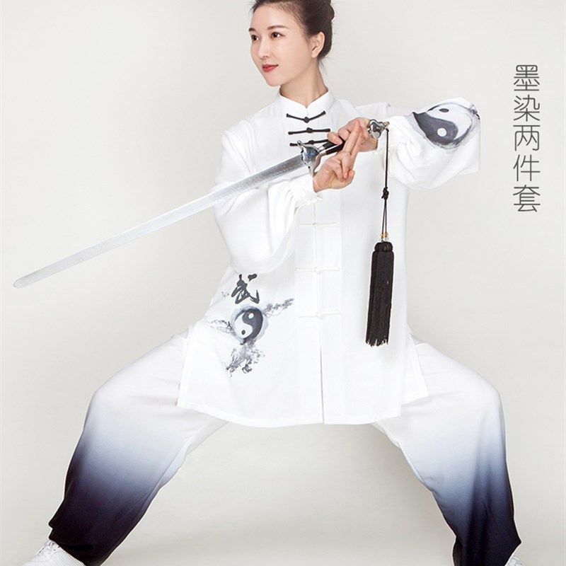 2025新款高级太极服女款含披纱比赛表G演服 八段锦练功服大尺码选