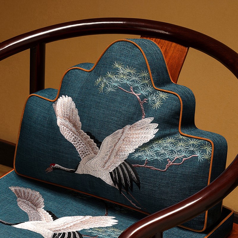 中式云朵靠枕靠垫客厅沙发抱枕床头软包大靠背垫红木椅子座椅护腰