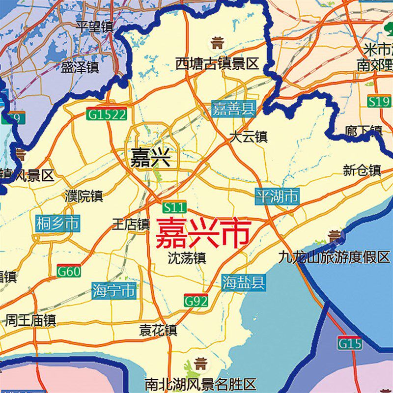 2024新款长三角地图办公室挂图高清防水墙壁装饰实物推荐定制