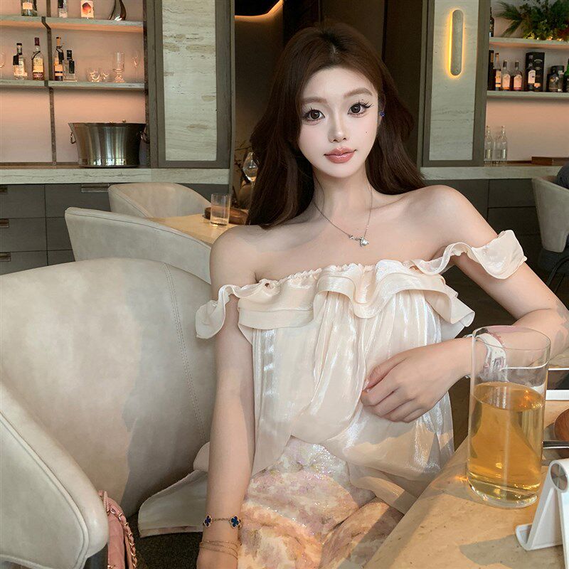 张林超LIdN BOUTIQUE 万针星河鎏金抹胸刺绣半裙套装