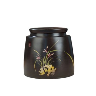 建水紫陶斗茶罐迷你便携茶叶罐家用密封罐小号散茶罐醒茶精品
