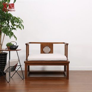 新中式老榆木禅椅打坐椅子主人茶椅实木圈椅围椅太师椅单人靠背椅