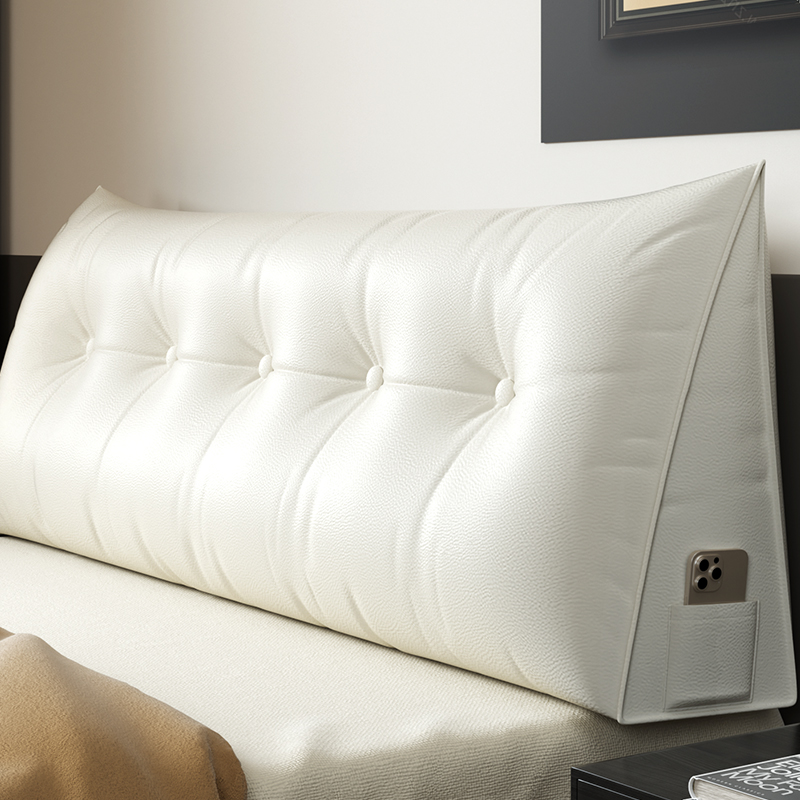 床头软包靠垫猫爪布n靠背床头榻榻米水洗可拆洗床上靠枕自粘大靠