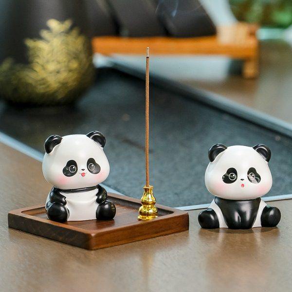 可爱熊猫香插桌面摆件家用室内檀香线香插香座软萌治愈系茶宠摆设,家居饰品,香托/香盘/香座/香插,淘宝优惠券,粉丝福利购,淘宝优惠卷