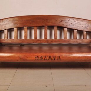 老榆木沙发全实木卯榫中式客厅家具实木三人沙发新中式小户型