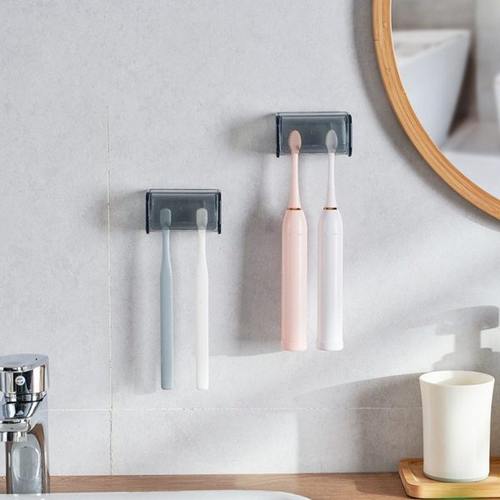 日式牙刷置物架免打孔漱口杯刷牙杯挂墙式卫生间壁挂电动牙具