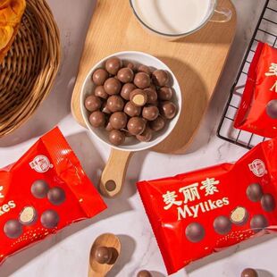 梁丰麦丽素盒装巧克力球儿童怀旧休闲小零食小吃糖果独立小包装