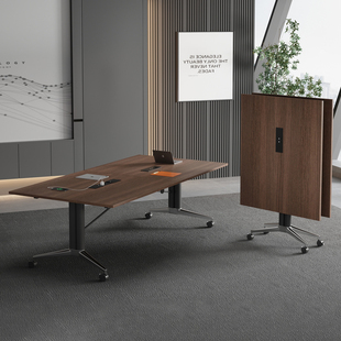 可折叠会议桌培训桌办公桌移动拼接折叠桌子多功能伸缩大书桌长桌