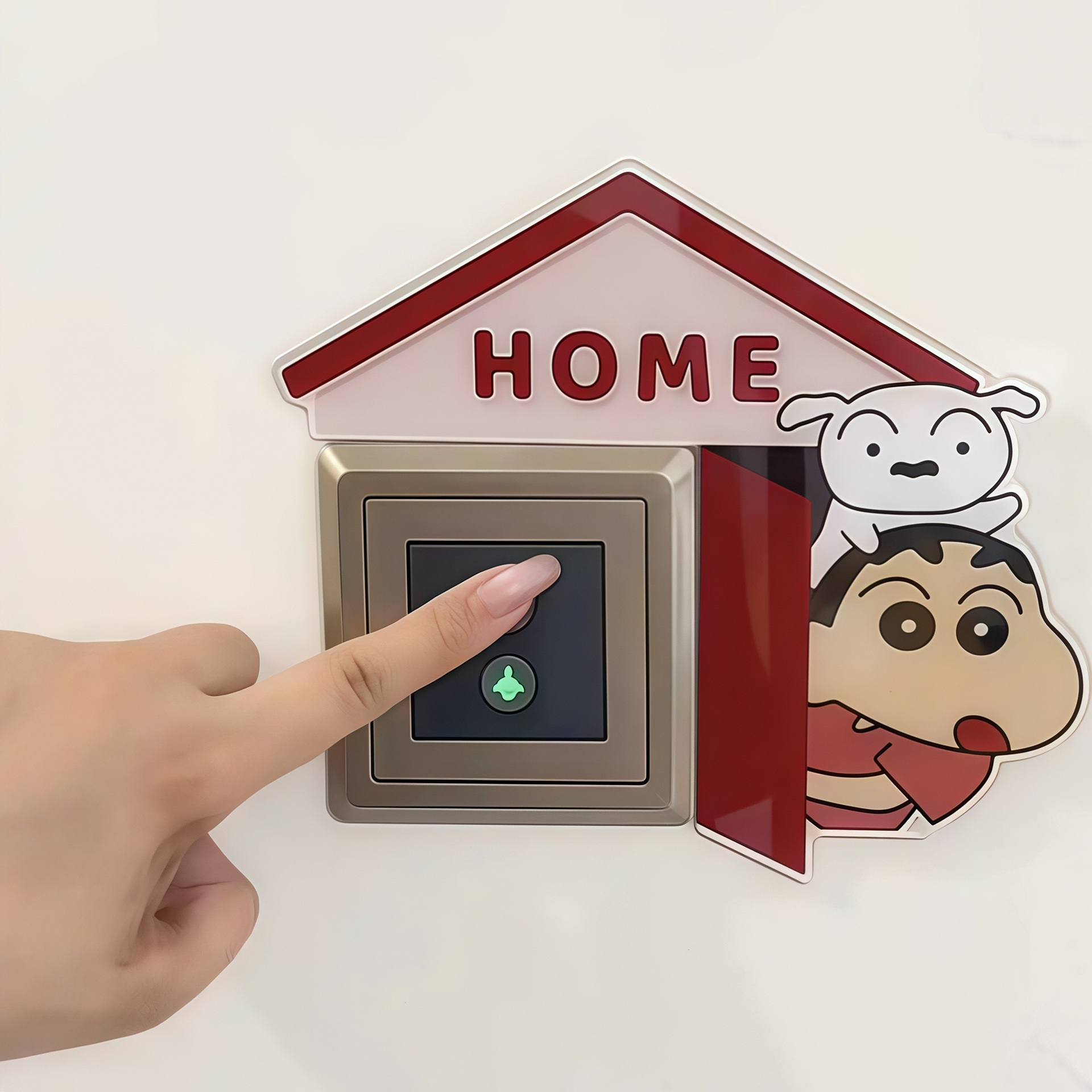 我太爱这个蜡笔小新开关贴啦！