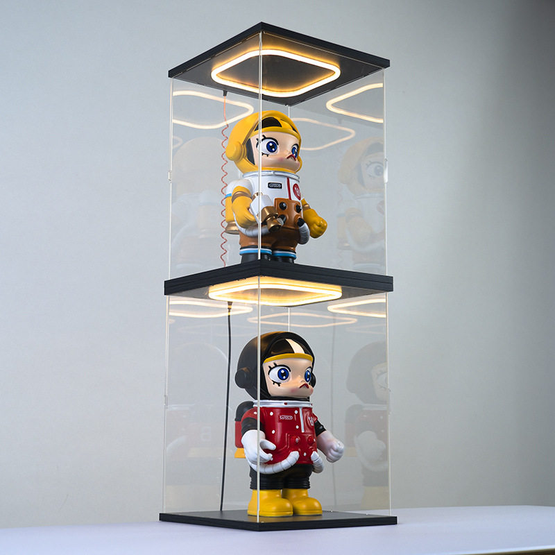 灯光亚克力透明展示盒手办