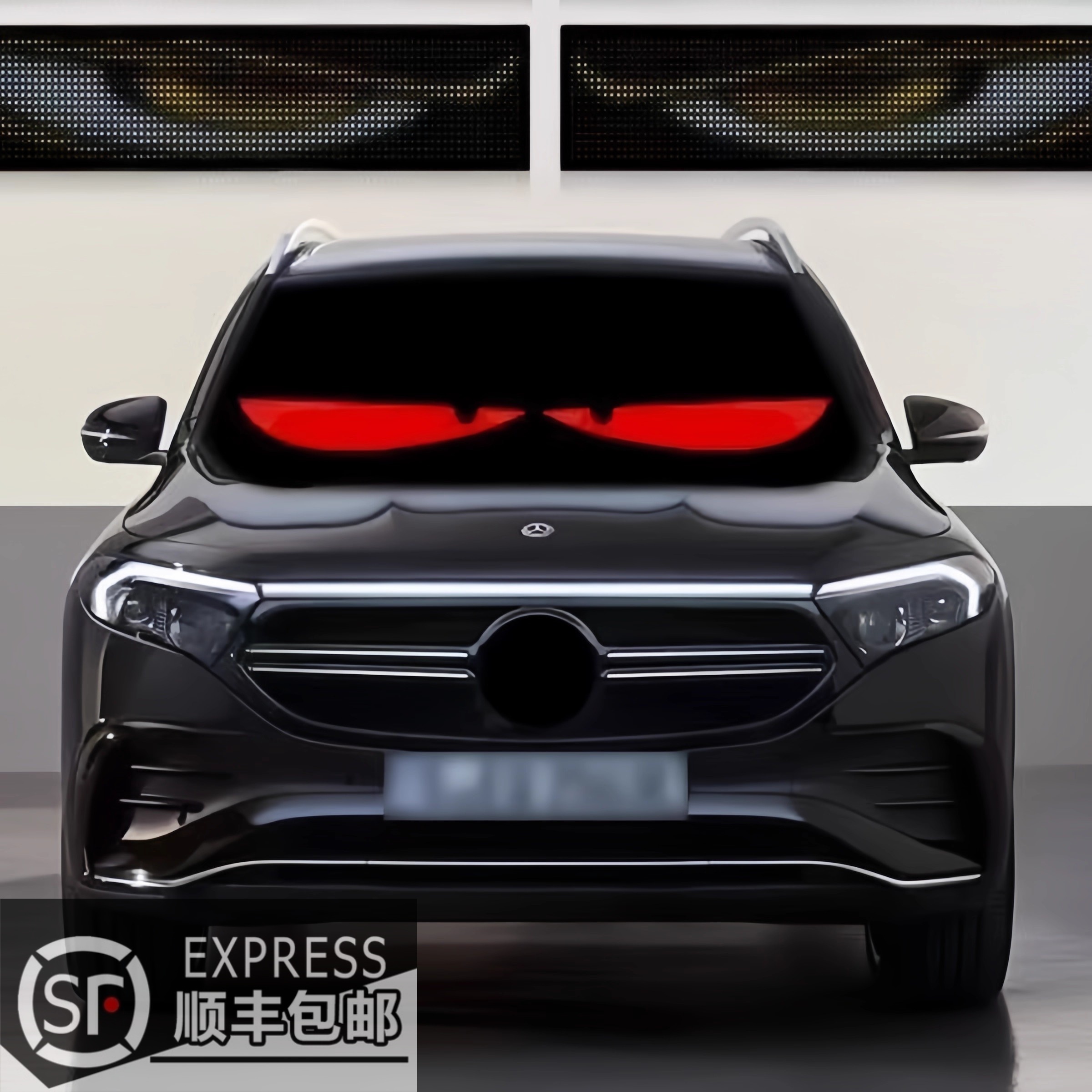 这车贴有点意思，LED动态车贴。