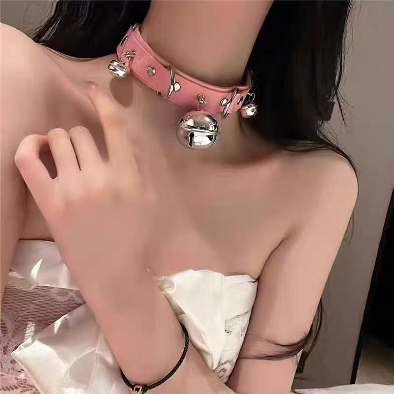 铃铛项圈可调节性感颈环项链情侣配饰朋克项圈颈圈颈链锁骨链小众