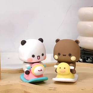 治愈系一二布布桌面摆件可爱卡通玩偶陪伴学习办公桌装饰品小摆件