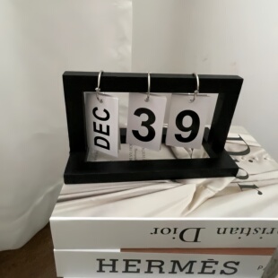 【桌面台历】实木翻页日历多功能桌面摆件创意家居办公室装饰品