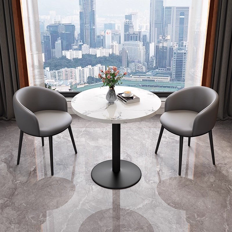 简约现代接待接待k洽谈桌椅组合店洽谈办公室小公寓阳台家小圆桌