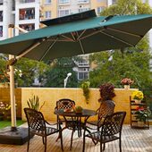 梵派庭院遮阳伞防风罗马伞室外花园3 4大型3.5米摆摊太阳伞户外伞
