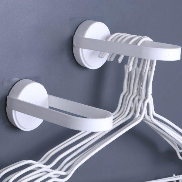 衣架收纳神器不锈钢免打孔壁挂式家用阳台挂钩衣夹子衣架整理挂架,收纳整理,金属衣架,淘宝优惠券,粉丝福利购,淘宝优惠卷