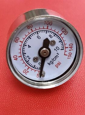 轴向压力表 25mm 10kg/cm2 150psi 1mpa=145psi =10kg 螺纹ZG1/8