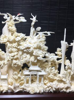 广州传说  骨雕摆件手工摆件