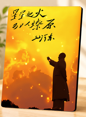 星星之火可以燎原创意装饰画书房桌面摆台相框家居摆件