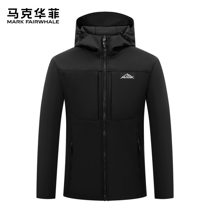 马克华菲软壳冲锋外套男士秋季2025新款户外运动休闲防风防水夹克