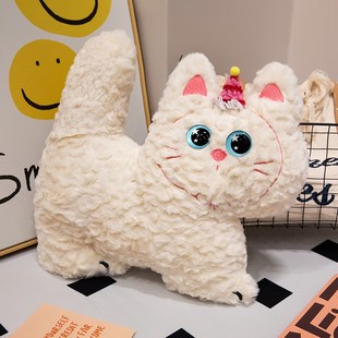 饰 可爱猫咪抱枕呆萌喵喵卡哇伊喵星人靠背靠枕宿舍沙发抱枕客厅装