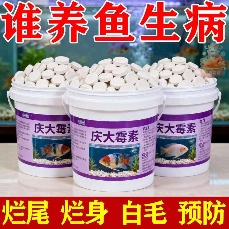 【养鱼神器】庆大霉素鱼缸专用药烂身烂尾白点白毛掉磷蒙眼杀菌
