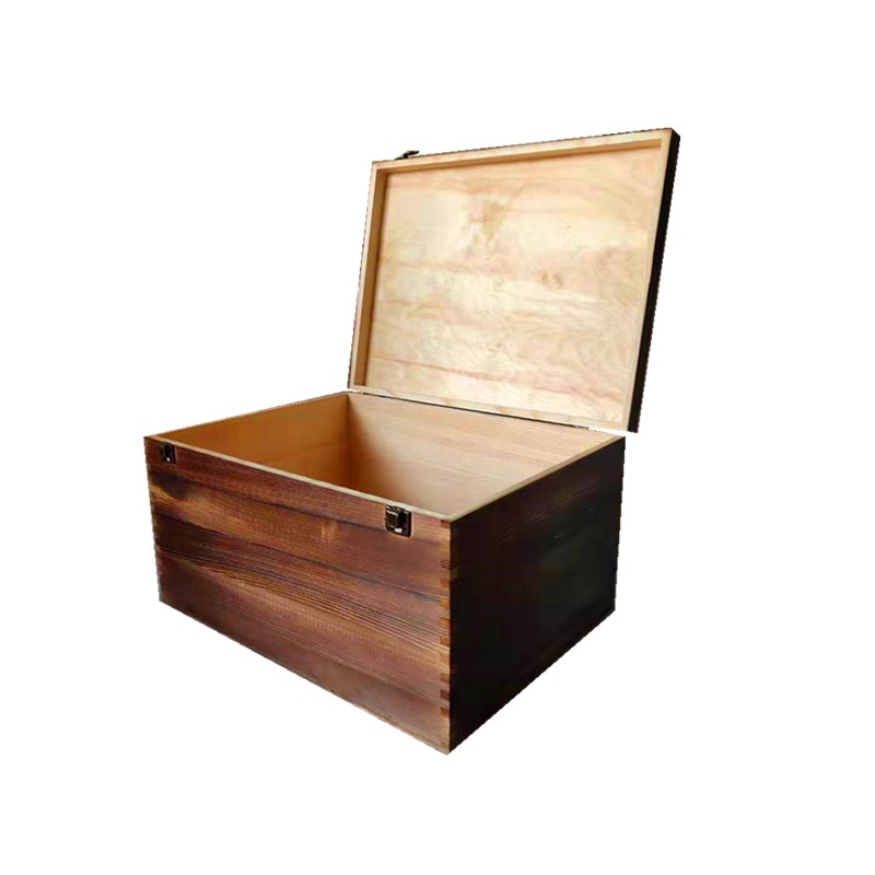 大号收纳木e箱 长方形复古色实木箱子 木盒定做 带盖大空间储物箱