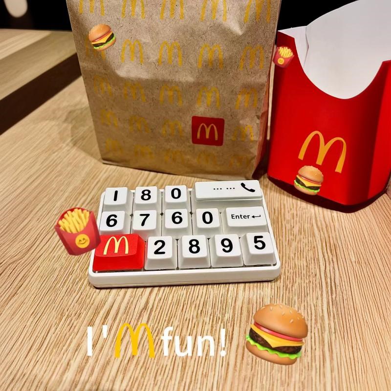 新款创意麦当劳停k车号码牌键盘侠挪车电话牌汽车用品车载摆件礼