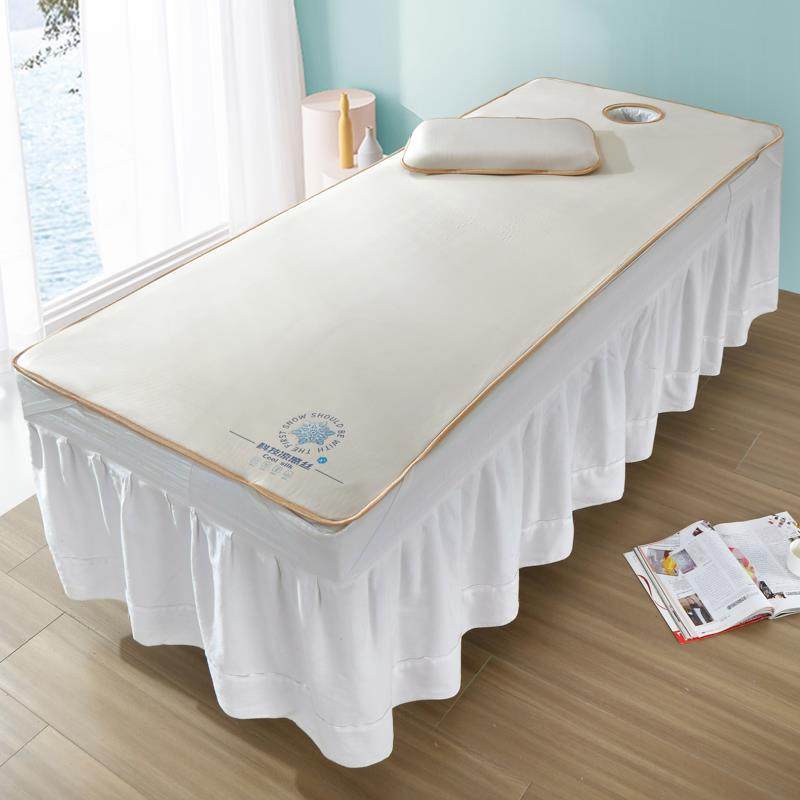 新款美容床单美容院专用凉感冰丝席按摩床洗头床四季通用高级纯色