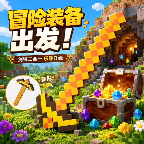 MC我的世界周边钻石剑弓箭可发射