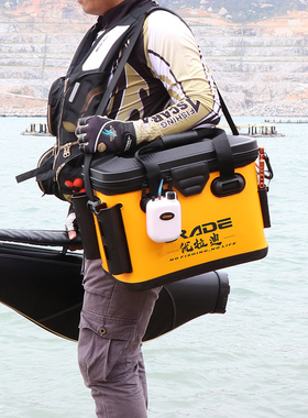 澳仕玛钓鱼箱路亚箱多功能加厚工具箱36CM饵料箱增氧泵全套活鱼桶