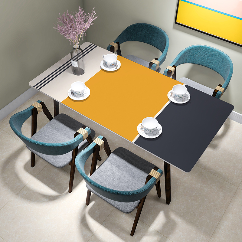 桌垫防水防烫厚pvc餐桌垫家用长方形现代简约茶几桌布防油免洗