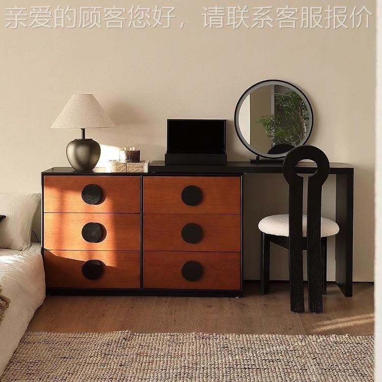 中古实木梳台斗一体桌妆法复古卧室转角式伸缩化妆柜桌床SZT-51尾