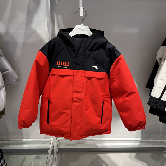 安踏男童外套专柜2025年冬352549919L男小童潮流系列羽绒服