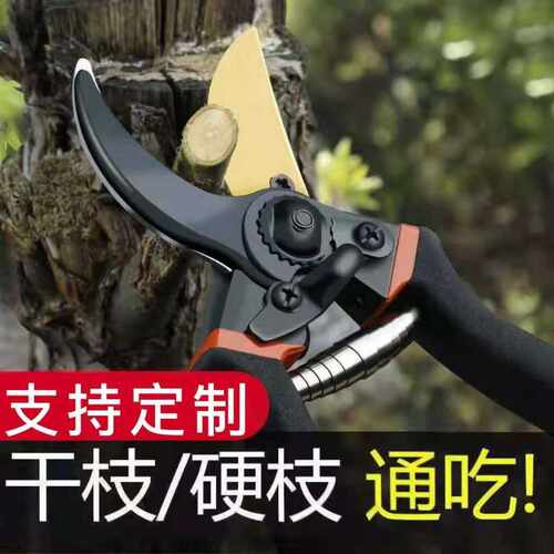 日本加厚SK5钢树枝剪刀强力剪粗枝园林剪修剪果树修枝剪