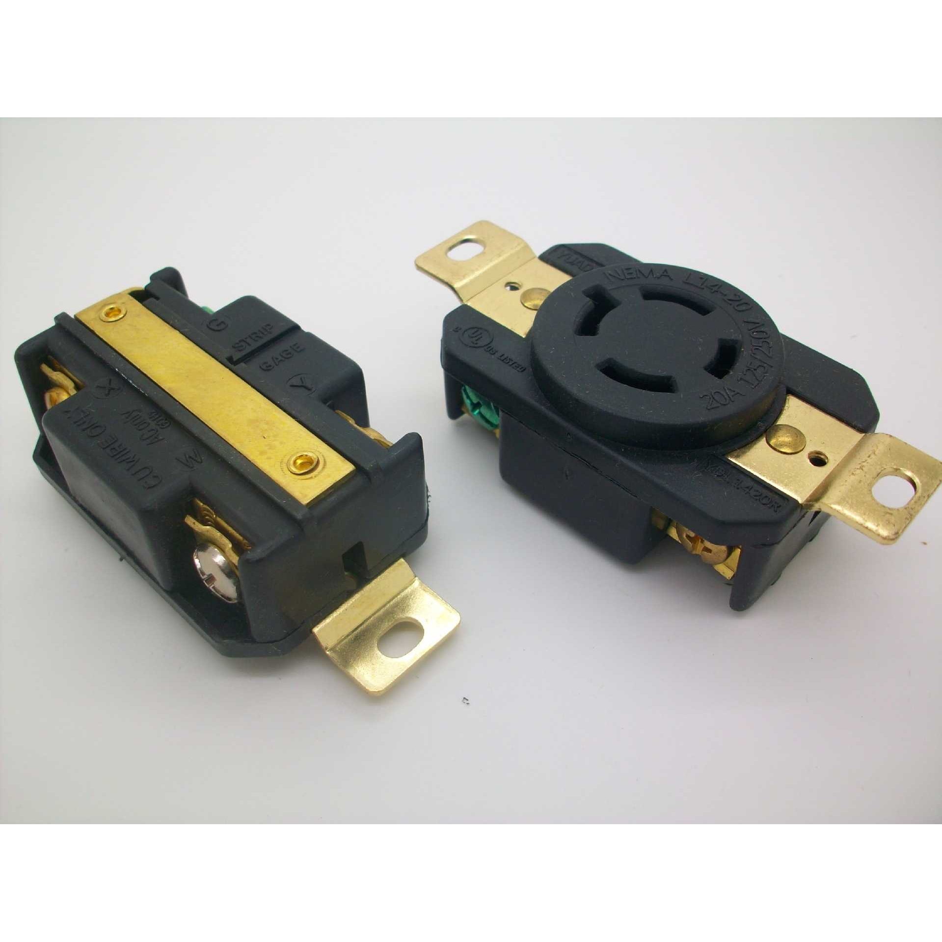 美式暗装插座 30A/480V美式连接器 L16-30R美规工业电源插座