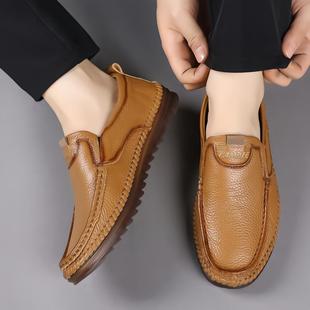 恒清优选商行男鞋专柜正品帕拉鞋高端B男士真皮鞋一脚蹬休闲驾车