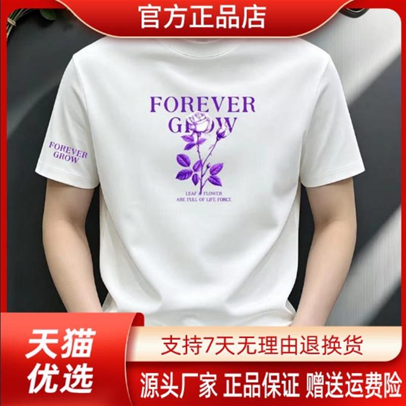九陌先生Amphelisia新款潮牌T恤男弹力短袖高级设计感爆款凉感T恤