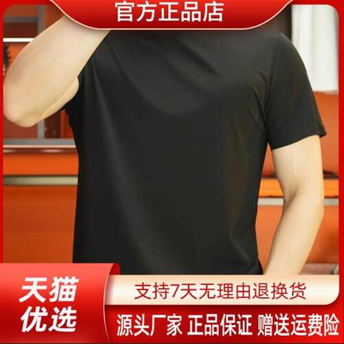 青云衣阁轻奢专柜高档正品男士短袖圆领T恤锦氨无痕净版简约高弹