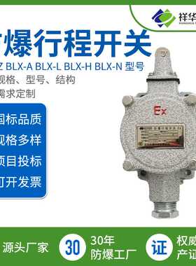 祥华防爆行程开关BLX系列摇臂式推杆式柱塞式行程开关