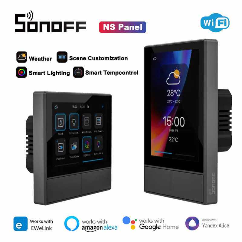 Sonoff NSPanel WiFi智能场景开关 恒温器温度多合一控制触摸屏