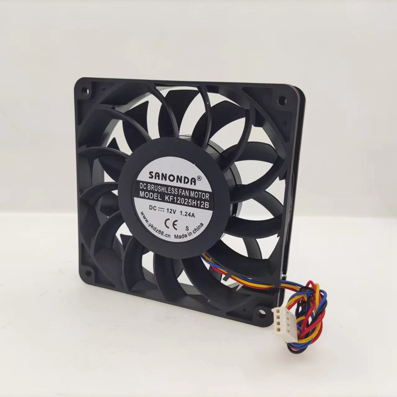 机箱散热风扇方形12025 12V 1.24A 四线机械设备散热风机品多