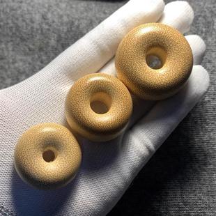 老料龙血金丝竹面包圈文玩墩子饼子挂环鸟笼扣实心竹钥匙平安扣