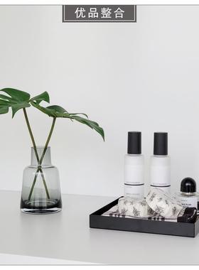 样板房卫生间简约家居软装饰品仿真花托盘香薰香皂桌面摆件ZH3249